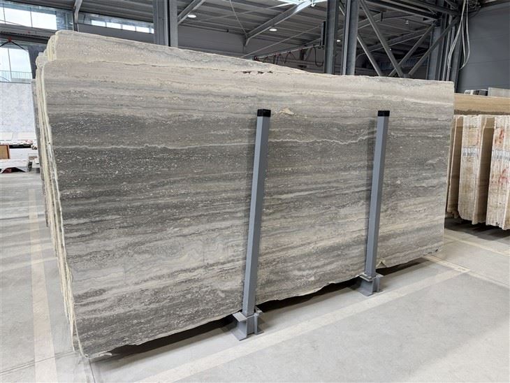 Italy Ocean Blue Travertine Vein Cut Slabs manufacturers